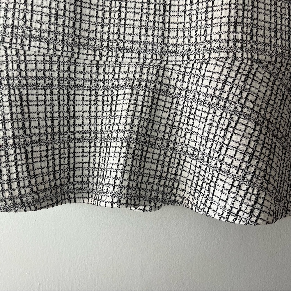 NWT Loft A Line Mini Skirt Black and White‎ Checked XS - Picture 5 of 7